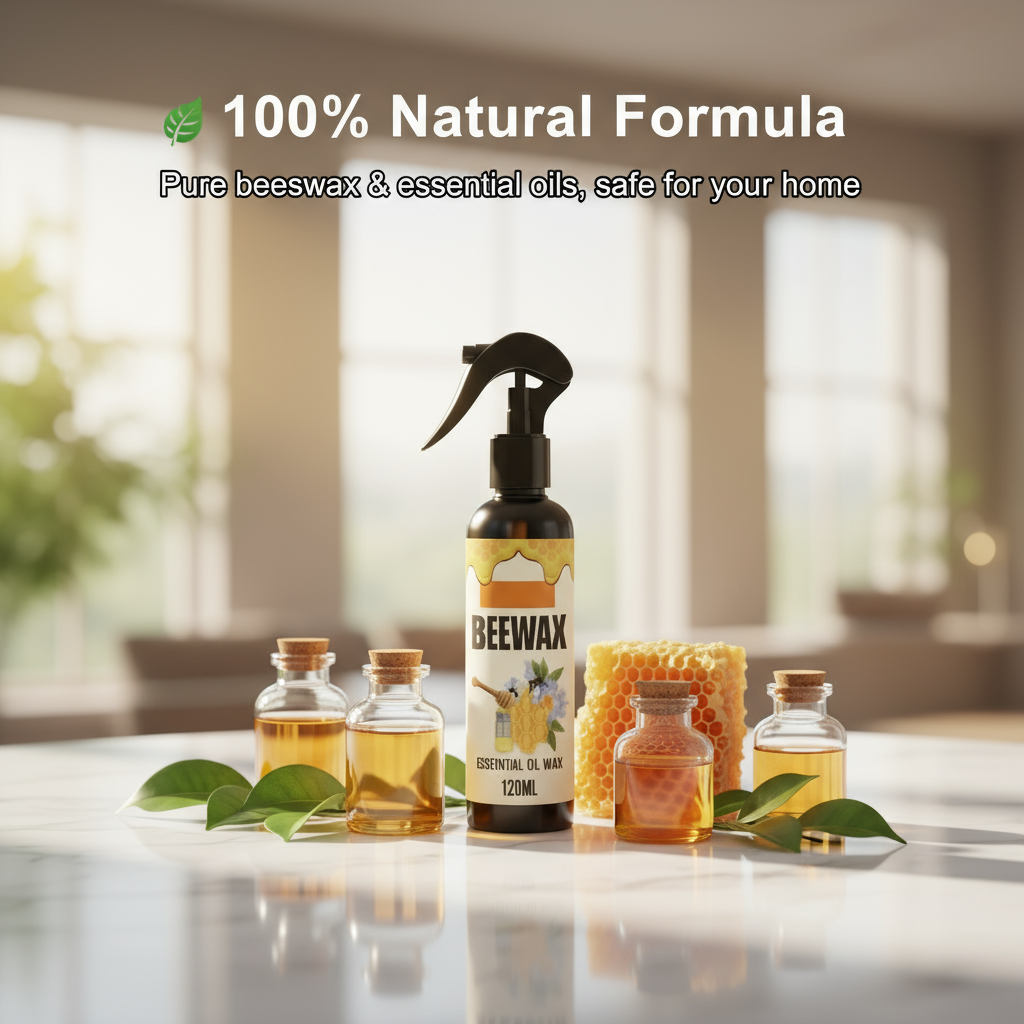 Natural Micro-Molecularized Beeswax Spray, Furniture Polish and Cleaner for Wood (Pack of 2)