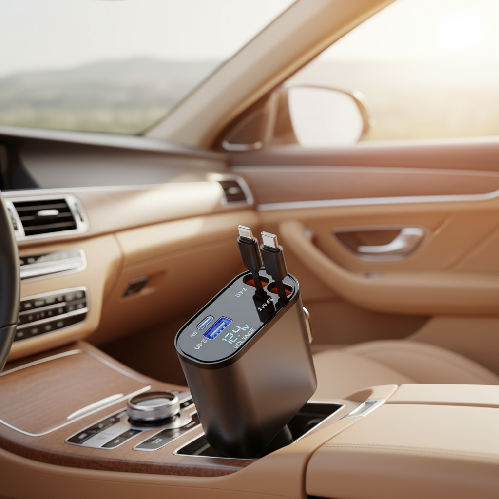 4 in 1 Retractable Car Charger 🔥
