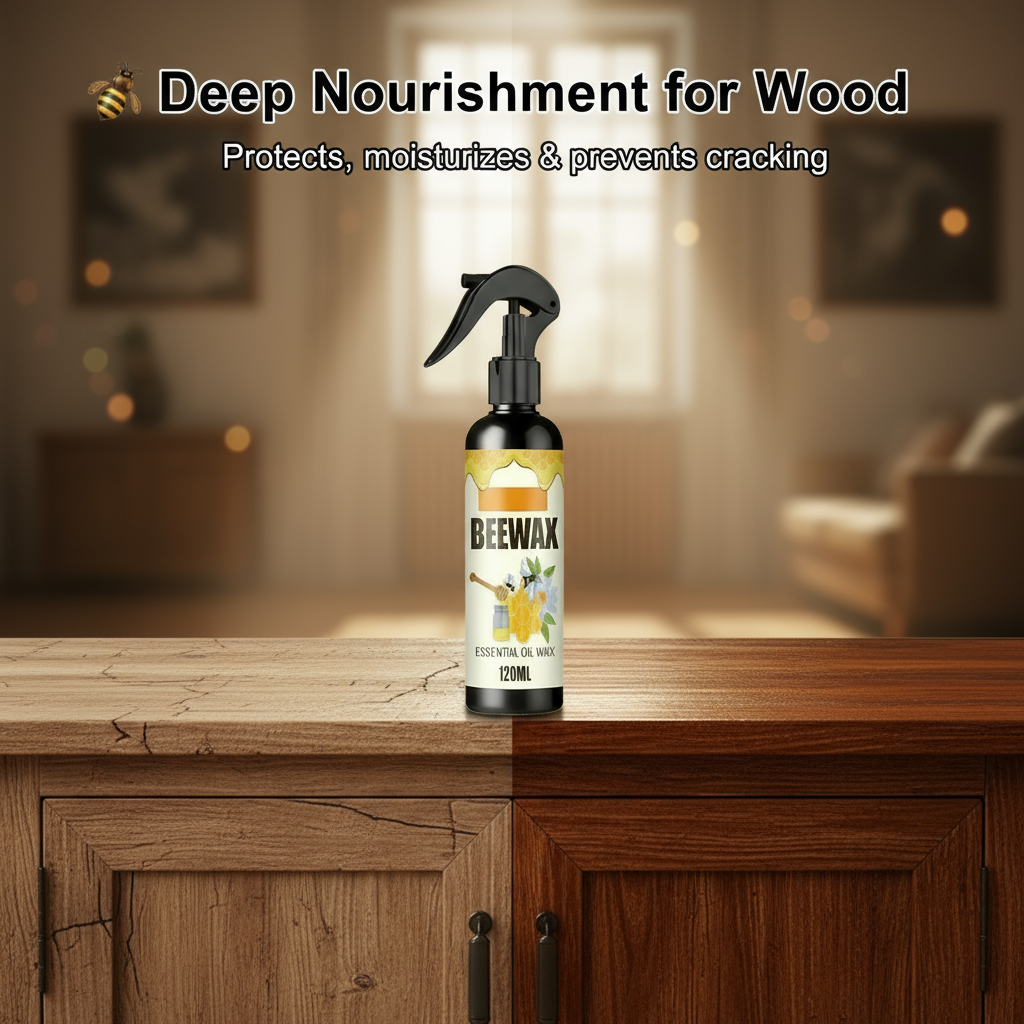 Natural Micro-Molecularized Beeswax Spray, Furniture Polish and Cleaner for Wood (Pack of 2)