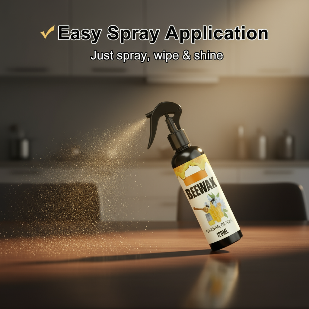 Natural Micro-Molecularized Beeswax Spray, Furniture Polish and Cleaner for Wood (Pack of 2)