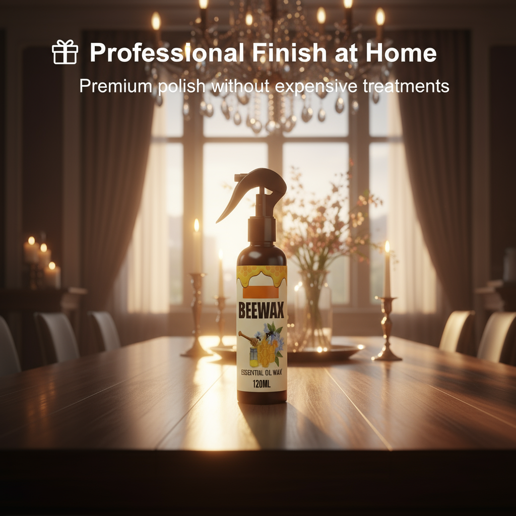 Natural Micro-Molecularized Beeswax Spray, Furniture Polish and Cleaner for Wood (Pack of 2)