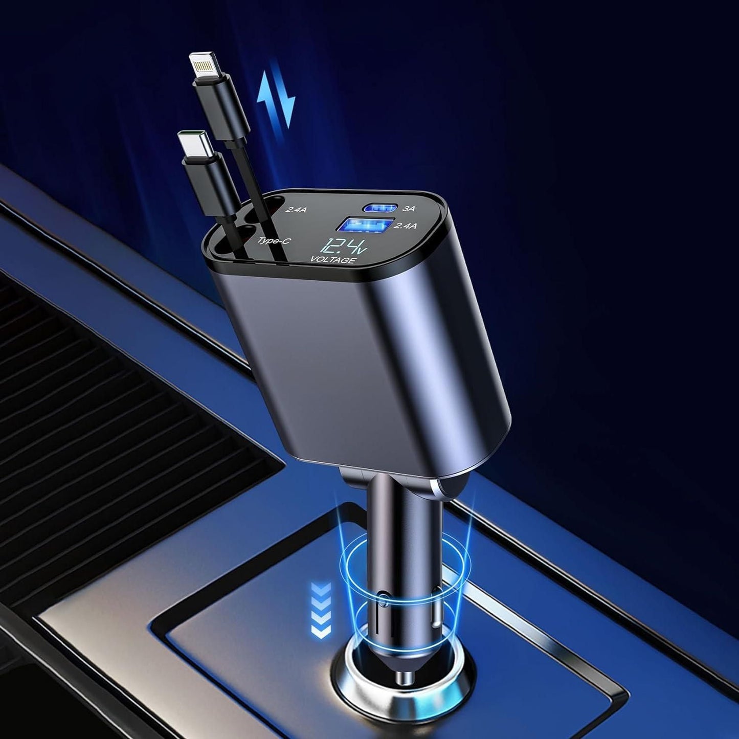 4 in 1 Retractable Car Charger 🔥