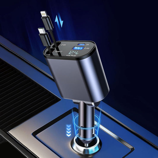 4 in 1 Retractable Car Charger 🔥
